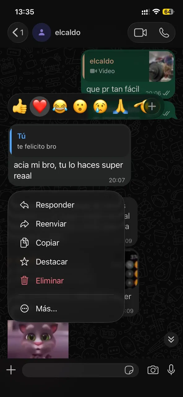 Captura de WhatsApp con el testimonio real de un atleta de Overlimit