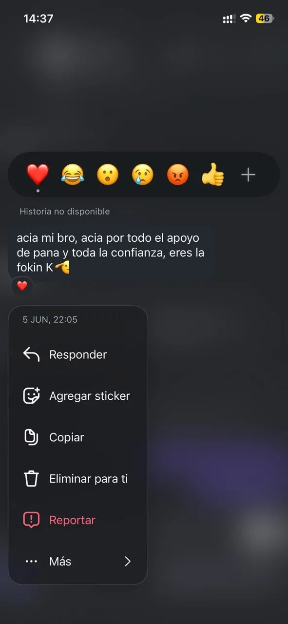 Captura de WhatsApp con el testimonio real de un atleta de Overlimit